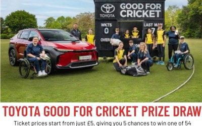 TOYOTA GOOD FOR CRICKET PRIZE DRAW